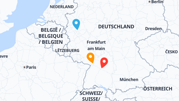 Map of company locations