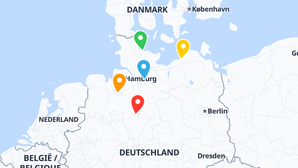 Map of company locations