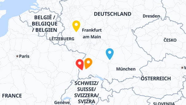 Map of company locations