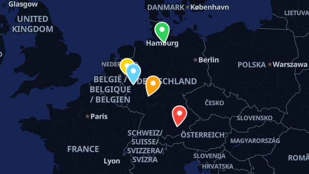 Map of company locations