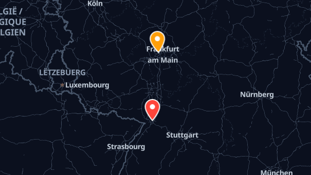 Map of company locations