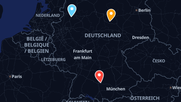 Map of company locations