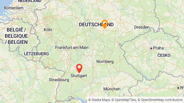 Map of company locations