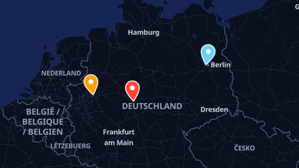 Map of company locations