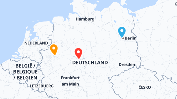 Map of company locations