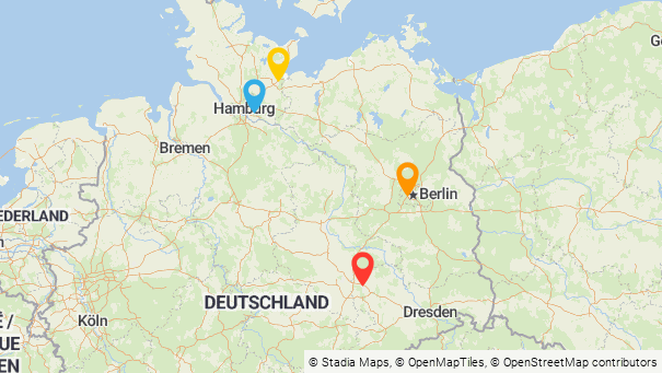 Map of company locations