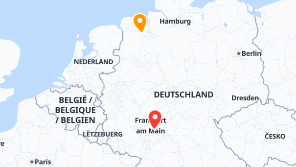 Map of company locations