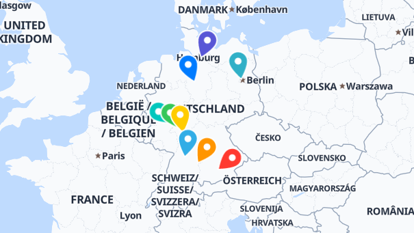 Map of company locations