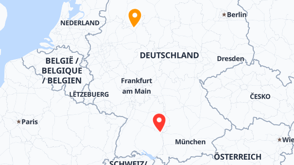 Map of company locations