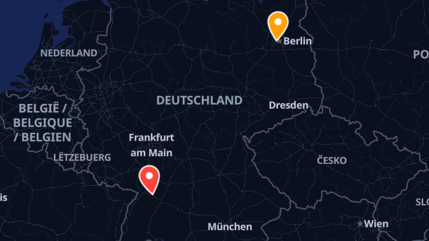 Map of company locations