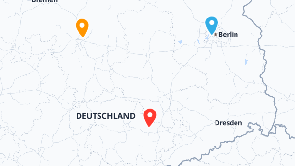 Map of company locations