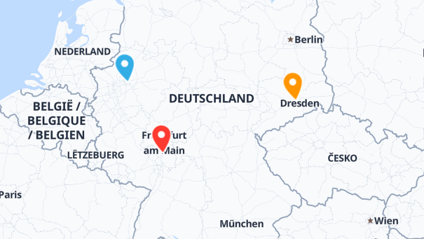 Map of company locations