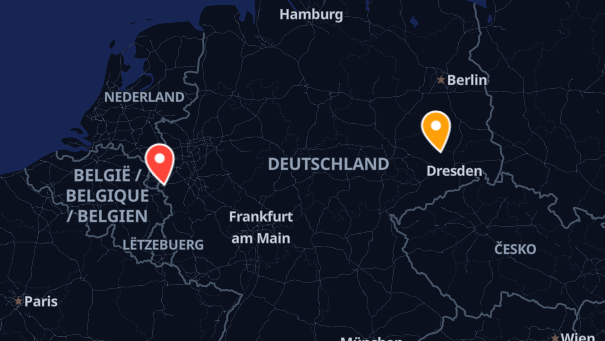 Map of company locations