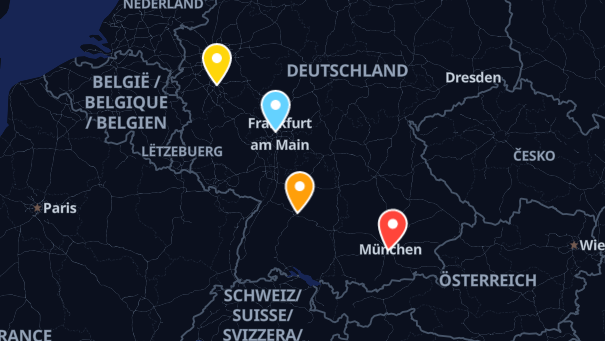 Map of company locations