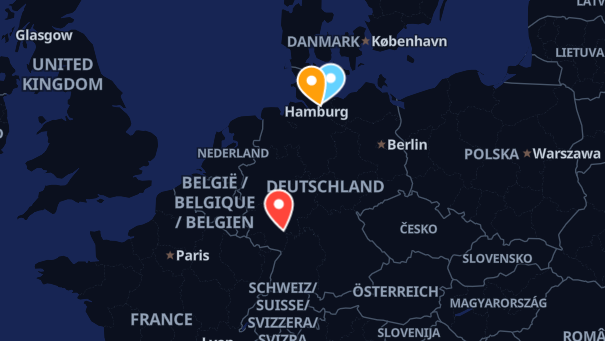Map of company locations