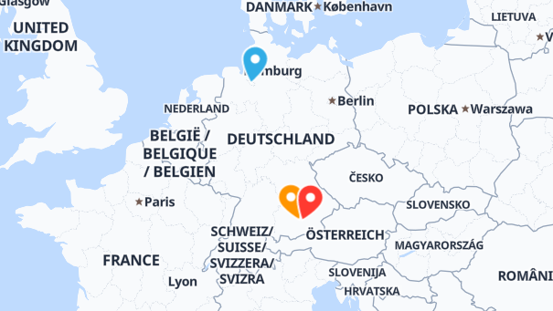 Map of company locations