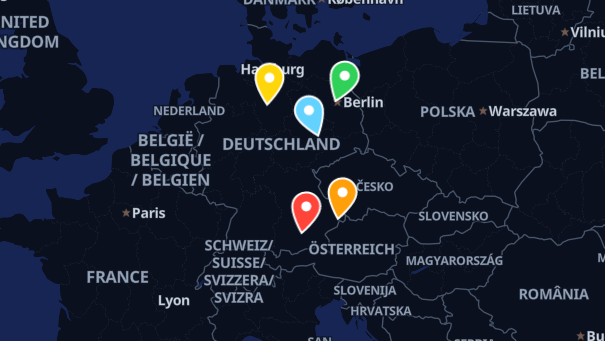 Map of company locations