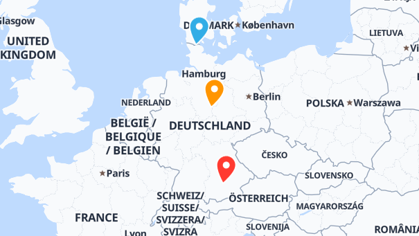 Map of company locations