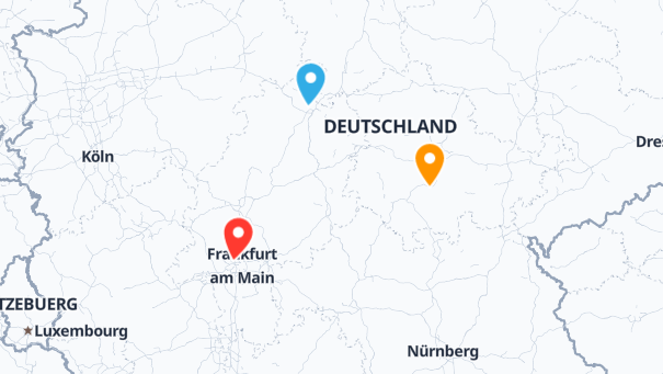 Map of company locations