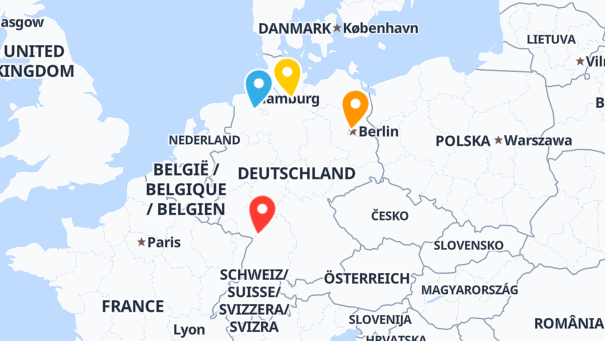 Map of company locations