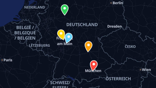 Map of company locations