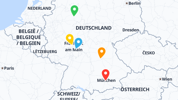 Map of company locations