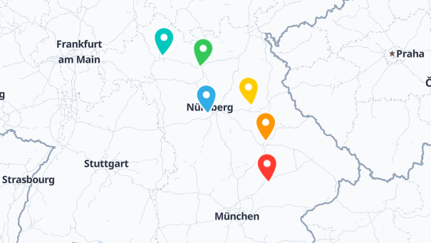 Map of company locations