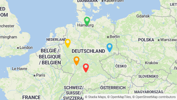 Map of company locations