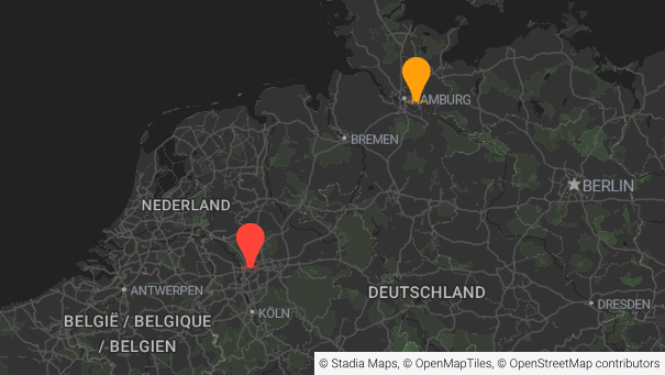 Map of company locations
