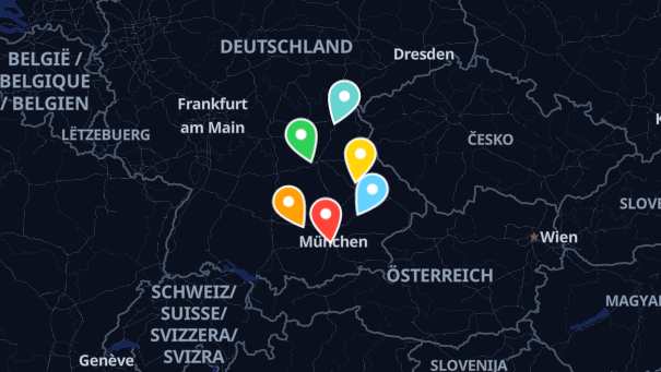 Map of company locations