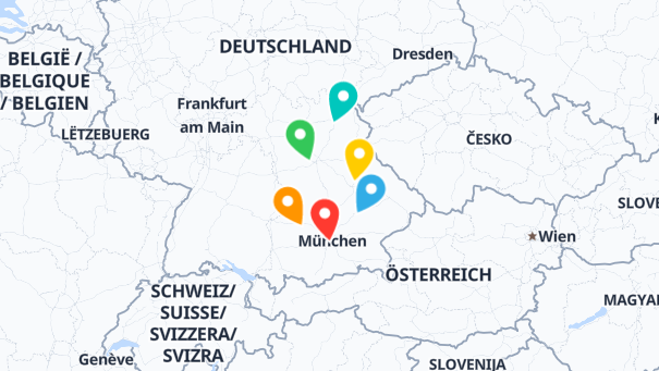 Map of company locations