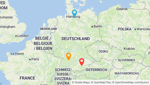 Map of company locations