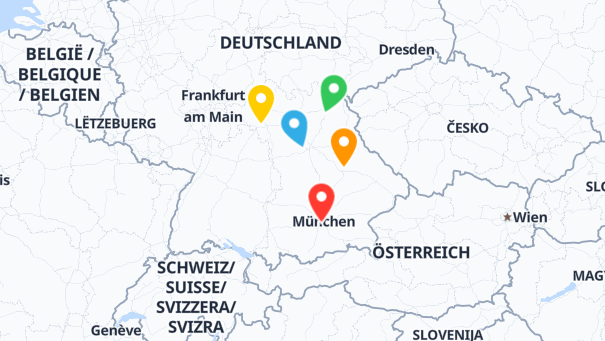 Map of company locations