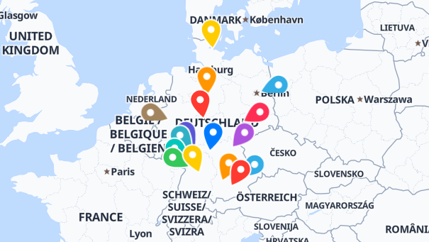 Map of company locations