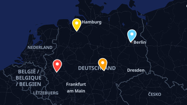 Map of company locations