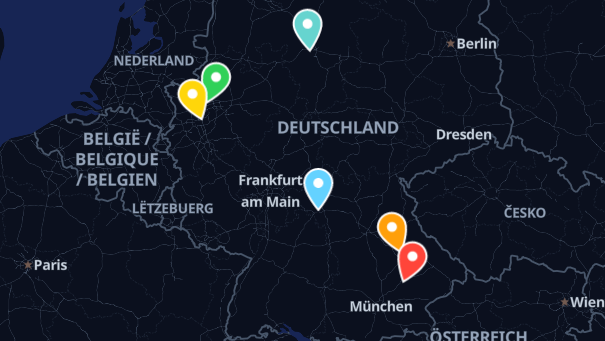 Map of company locations