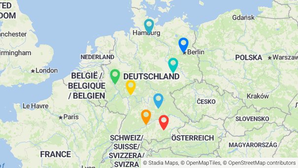 Map of company locations