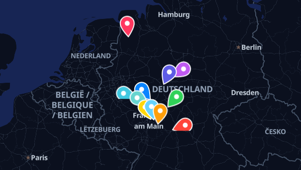 Map of company locations