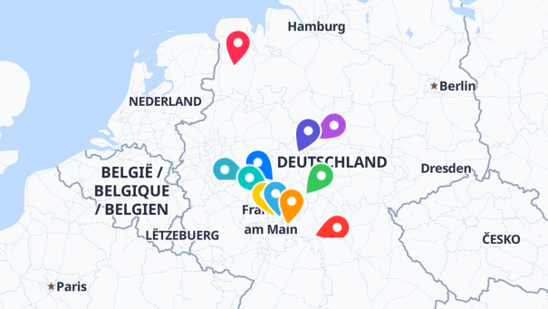 Map of company locations