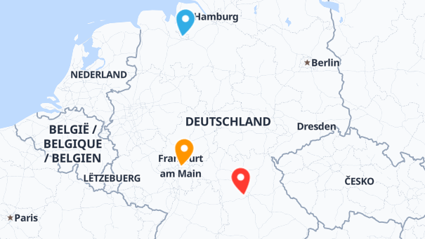 Map of company locations