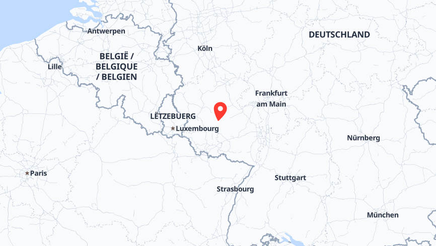 Map of the job locations
