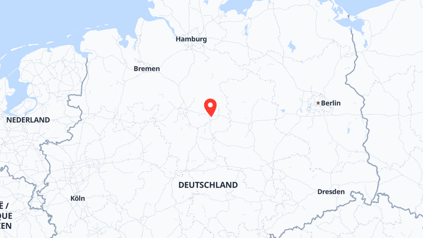 Map of the job locations