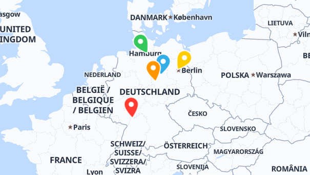 Map of company locations