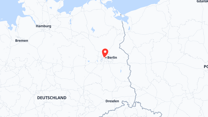 Map of the job locations