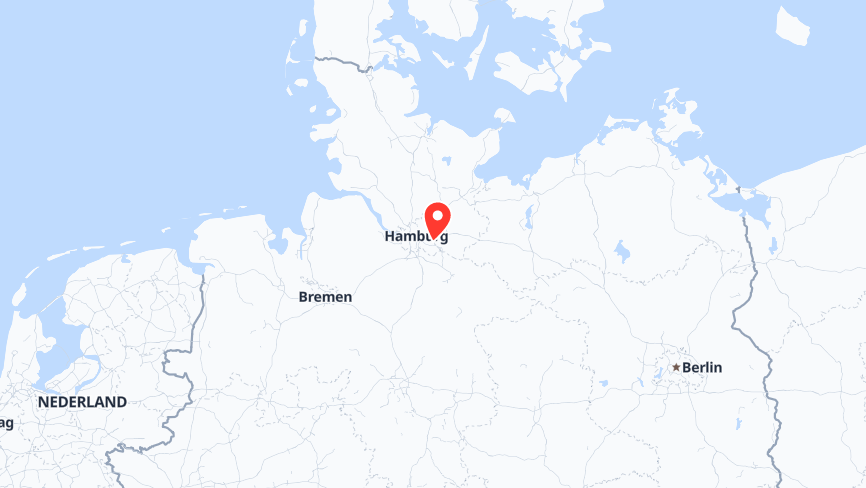 Map of the job locations