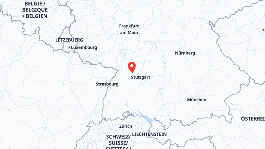 Map of the job locations