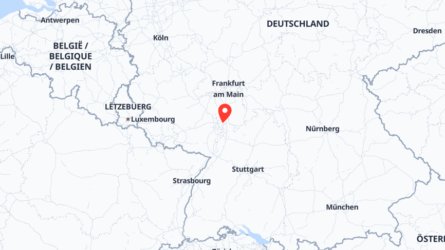Map of the job locations
