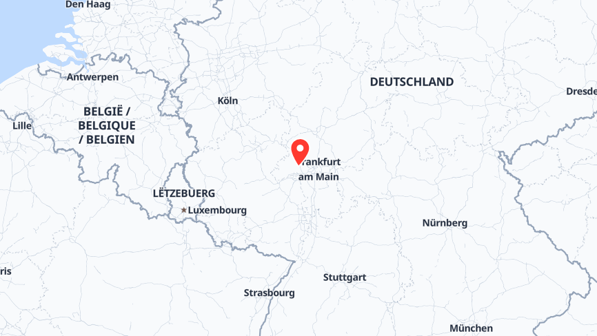 Map of the job locations