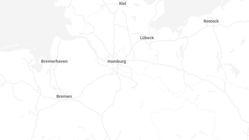 Map of the job locations