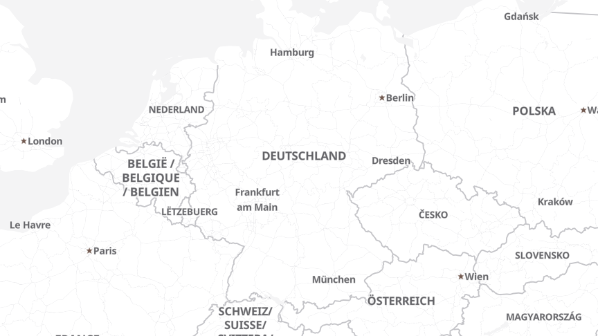 Map of the locations of GEMA Germany GmbH